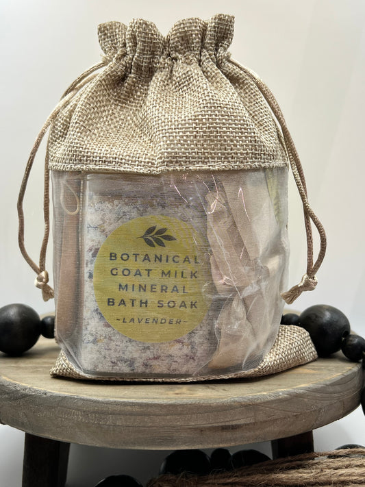 Botanical Goat Milk Mineral Bath Soak & Herbal Tea Bundle